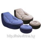 Кресло надувное с пуфиком Intex 68561 Comfy Ultra Lounge 102*127*76 см фото