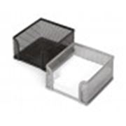 Подставка для бумажного куба метал. сетка, черный, серый (цена б/НДС) фотография