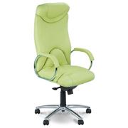 Кожаное кресло ЭЛЬФ хром для руководителя,дома и офиса, купить ELF Chrome в коже split фото