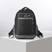 Рюкзак туристический, 21 л, отдел на молнии, 2 наружных кармана, 2 боковых кармана, цвет чёрный/серый фотография
