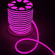 Гибкий неон 15*25 мм, светодиодный | Розовый - 25м фото