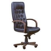 Кожаное кресло FIDEL Lux дерево для руководителя, офиса и дома, ФИДЕЛЬ Extra фотография