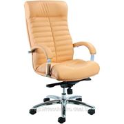 Купить кресло ОРИОН хром, стул ORION в натуральной коже LUX фото