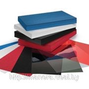 Обложка картонная для переплета «под кожу» 250 мкр., А3 100шт/уп. цвет белый (синий, черный, красный) (цена б/ фотография