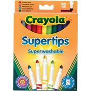 12 тонких фломастеров ярких цветов, Crayola