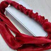 Обруч повязка для волос с переплетением красная фотография