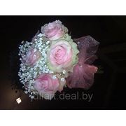 Свадебный букет Розовая роза фото