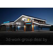3d дизайн и визуализация архитектурной подсветки фото