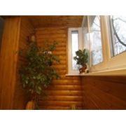 Отделка балконов и лоджий деревянной вагонкой блок-хаус фото
