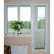 Окно (ПВХ) плаcтиковое + балконная дверь в спальню ческой планировки. фото