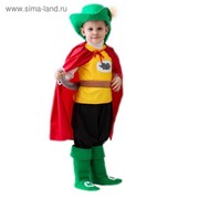 Карнавальный костюм “Кот в сапогах“, зелёная шляпа, 5-7 лет, рост 122-134 см фотография