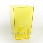 Горшок пластиковый “Финезия“ (жёлтый прозрачный) 3777 фотография