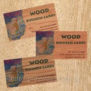 Визитные карточки отпечатанные на дереве фото