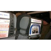 Реклама на подголовниках в маршрутном такси фото