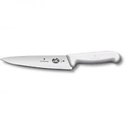 Нож разделочный VICTORINOX Fibrox с лезвием 19 см, белый (60041) фотография