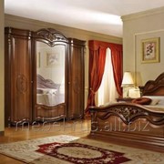 Спальня Джаконда (180 см) (с 4-х дверным шкафом, цвет орех) фото