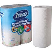 Полотенца бумажные Zewa 2-слойные ,белые, с тиснением, 2 рул/уп