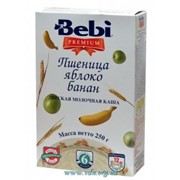 Каша Bebi Premium мол пшеница яблоко банан 200г фото