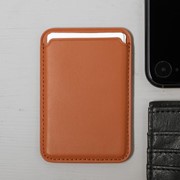 Кожаный чехол-бумажник LuazON,поддержка MagSafe для iPhone 12/13/Pro/mini/Pro Max,коричневый фотография