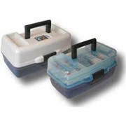 Fishing box with two shelves solid color cover