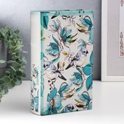 Сейф-книга дерево кожзам “Голубые птички и зелёные цветы“ 21х13х5 см фотография