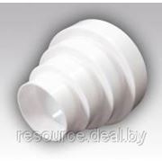 Соединитель центральный, универсальный круглых воздуховодов пластик диаметр 150/125/100/80 мм фотография