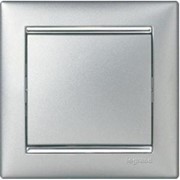 Выключатель кнопочный алюминий Legrand Valena 770111 алюминий