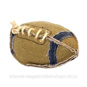 Игрушка для собак брезентовая Мяч регби, коричневая DUVO+ фотография