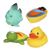 Набор игрушек-брызгалок для ванны Yako Toys Акварики (4 штуки)