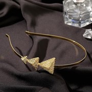 Ободок для волос 'Либерти' треугольники, 0,5 см, золото фотография