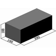 Блок керамзитобетонный 75% полнотелый 390х190х188