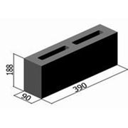 Блок перегородочный керамзито-бетонный 2 пустотный 390х90х188