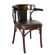 Деревянное венское кресло Роза с мягким сидением и спинкой