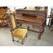 Бюро письменный стол со стулом в бретонском стиле из дуба