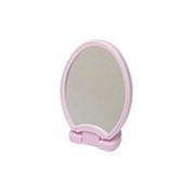 Зеркало Dewal Beauty настольное, в розовой оправе, на пластиковой подставке, 26*14.5 см. (55032)