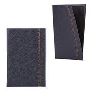 Обложка-чехол для паспорта FABULA “Brooklyn“, натуральная кожа, контрастная отстрочка, синяя, O.70.BR фото