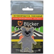 Световозвращающая подвеска (фликер) “Мишка“, белый, (Blicker) фото