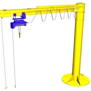 Кран консольный стационарный электрический с ручным поворотом консоли