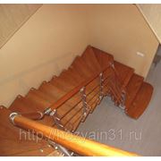 Лестницы модульные с ламельными ступенями из ясеня фото