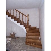 Деревянные лестницы с забежными ступенями фото
