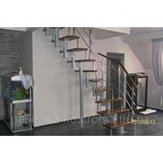 Модульная лестница, ступени дубовые фотография