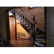 Деревянные лестницы из сосны и березы фото