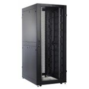 Шкаф серверный ПРОФ напольный 42U (800x1000) дверь перфор. 2 шт., черный, в сборе