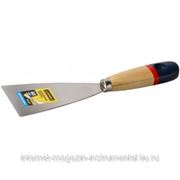 Шпательная лопатка STAYER “PROFI“ c нержавеющим полотном, деревянная ручка, 40мм фото
