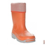 Резиновые сапоги оранжевого цвета утепленные Bartek 16-33466/A-PPP -З