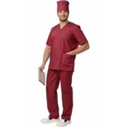 Костюм хирурга универсальный (блуза, брюки бордовый)