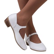 Туфли для народных танцев (белый) фото