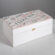 Ящик деревянный подарочный «Люблю», 35 × 20 × 15 см фото