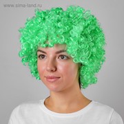 Карнавальный парик, объемный, салатовый фото