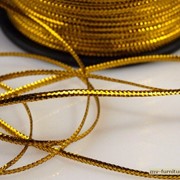 Шнур люрекс, 200м золото фото